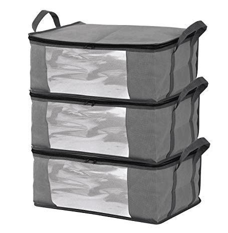 Sodynee SSB63GREY-2.0 Bins Bags Sweater, Clothes Containers, Closet Organizers and Storage, Light Gray